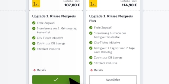 Bahncard 100 2 Klasse Auf 1 Klasse Upgraden 1. Klasse-Upgrade im Fernverkehr